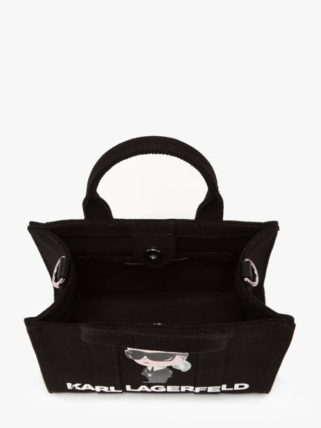 Cross Body Tas K Ikon Katoen Karl lagerfeld Zwart k ikon A3W50109 ander zicht 2