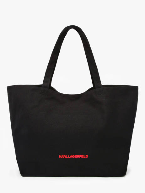 Schoudertas K Signature Katoen Karl lagerfeld Zwart k signature A3W50111 ander zicht 3