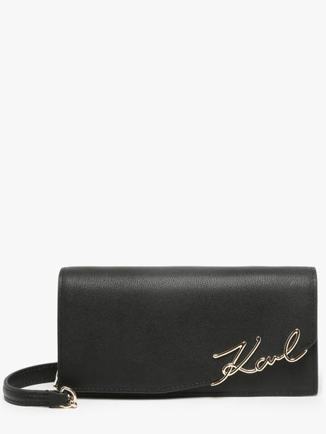 Cross Body Tas K Signature Leder Karl lagerfeld Zwart k signature A3W32021