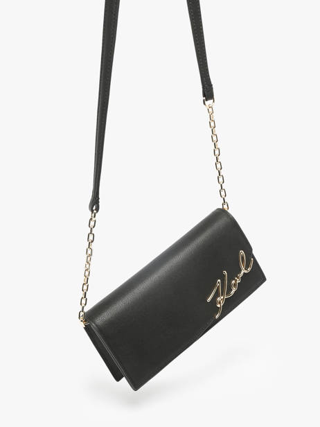 Cross Body Tas K Signature Leder Karl lagerfeld Zwart k signature A3W32021 ander zicht 1