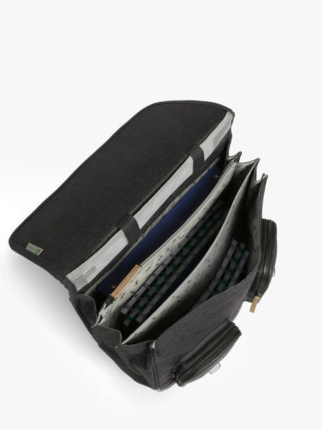 Boekentas Op Wieltjes 3 Compartimenten Cameleon Grijs vintage urban CR41 ander zicht 3