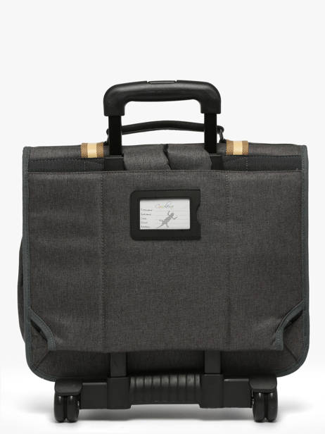 Boekentas Op Wieltjes 3 Compartimenten Cameleon Grijs vintage urban CR41 ander zicht 5