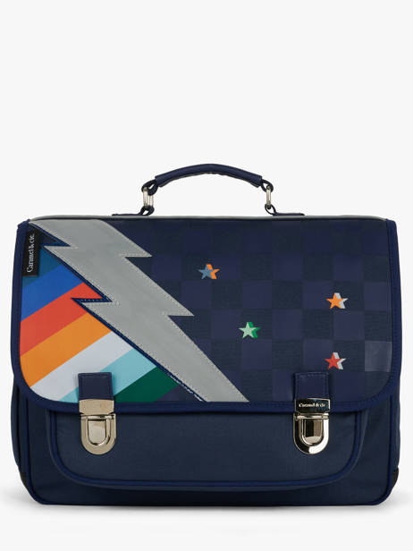 Boekentas 2 Compartimenten Caramel et cie Blauw fier GA
