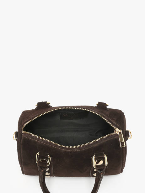 Handtassen Velvet Leder Milano Bruin velvet VE25066 ander zicht 3