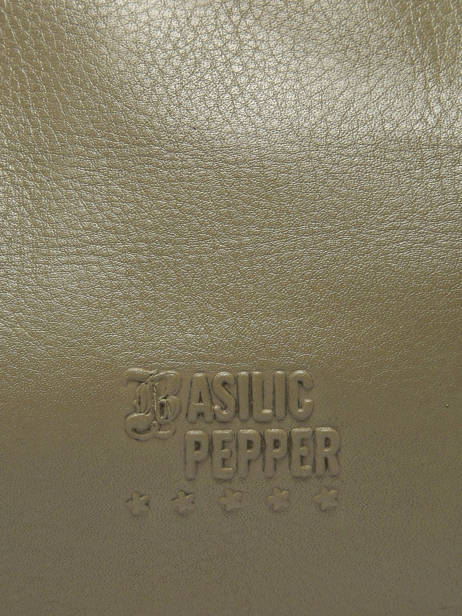 Portemonnee Leder Basilic pepper Groen cow BCOW99 ander zicht 3
