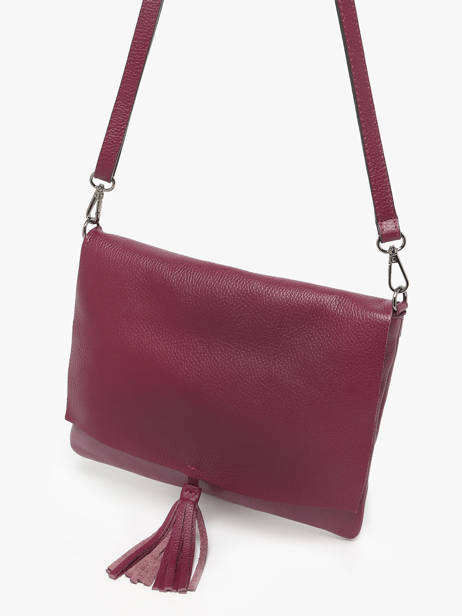 Cross Body Tas Caviar Leder Milano Rood caviar CA21062 ander zicht 1