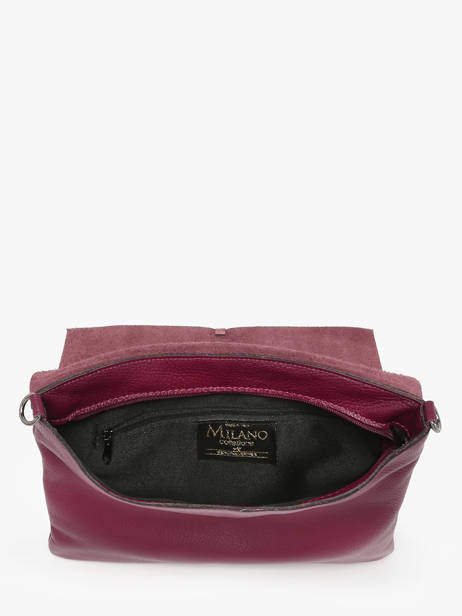 Cross Body Tas Caviar Leder Milano Rood caviar CA21062 ander zicht 2