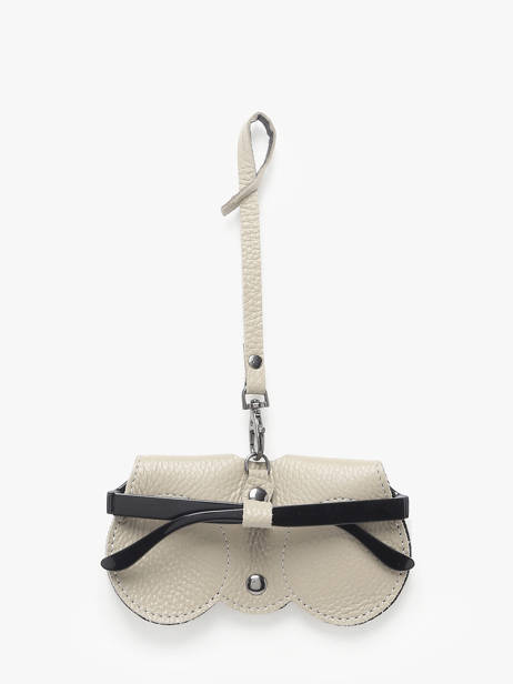 Brilhouder Leder Milano Beige caviar CA25069 ander zicht 3