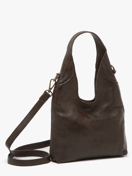 Cross Body Tas Cow Leder Basilic pepper Bruin cow BCOW2S ander zicht 2