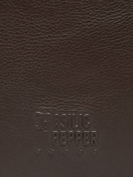 Schoudertas Cow Leder Basilic pepper Bruin cow BCOW2M ander zicht 4