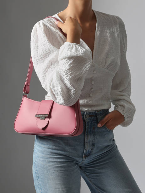 Schoudertas Paris Ily Leder Lancaster Roze paris ily 41 ander zicht 1