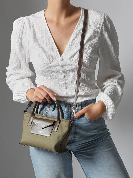 Cross Body Tas Canvas Kba Lancaster Groen canvas kba 49 ander zicht 1