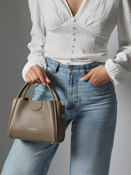 Handtassen Ida Double Leder Lancaster Beige ida double 83 ander zicht 1