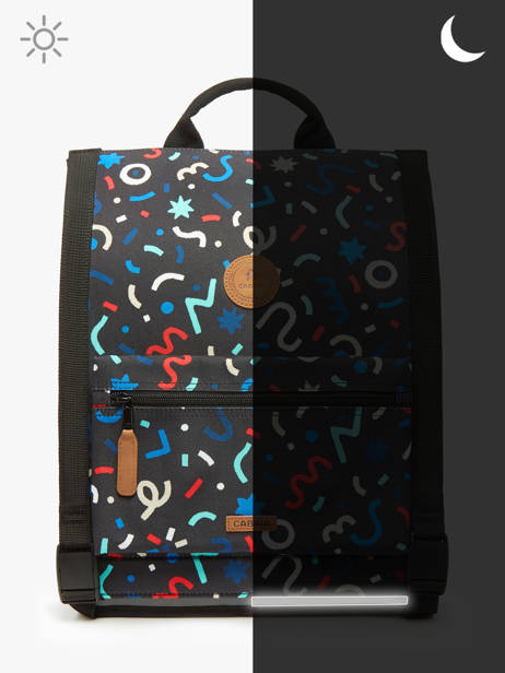 Rugzak 2 Compartimenten Cabaia Zwart school L ander zicht 6