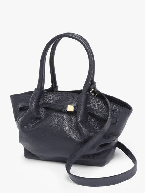Handtassen Caviar Leder Milano Blauw caviar CA25063 ander zicht 2