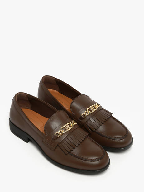 Mocassins Uit Leder Tommy hilfiger Bruin accessoires 8971GV0 ander zicht 1