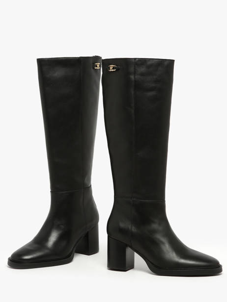 Laarzen Met Hak Uit Leder Tommy hilfiger Zwart accessoires 8865BDS ander zicht 3