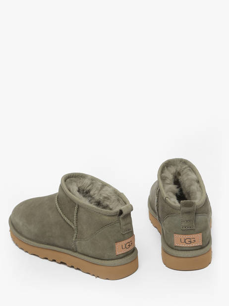 Boots Classic Ultra Mini Uit Leder Ugg Groen women - 01116109 ander zicht 3