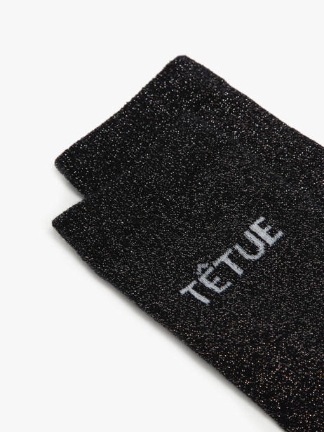 Damessokken Têtue Long Glitter Pieces Zwart socks women 17162499 ander zicht 1