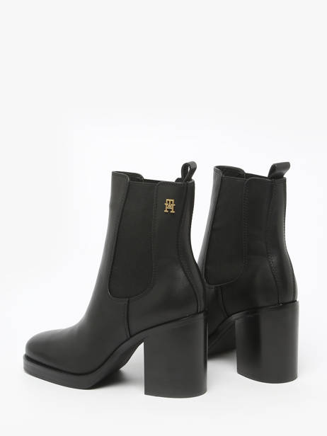 Enkellaarsjes Met Hak Uit Leder Tommy hilfiger Zwart accessoires 8844BDS ander zicht 2