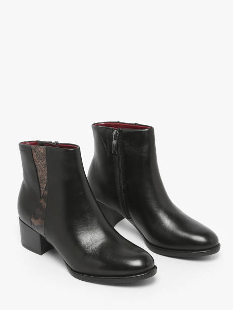 Enkellaarsjes Met Hak Uit Leder Tamaris Zwart accessoires 45 ander zicht 1