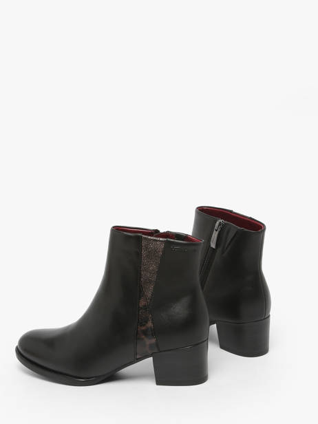 Enkellaarsjes Met Hak Uit Leder Tamaris Zwart accessoires 45 ander zicht 2