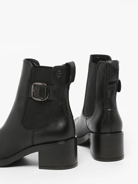 Enkellaarsjes Met Hak Uit Leder Tamaris Zwart accessoires 45 ander zicht 2
