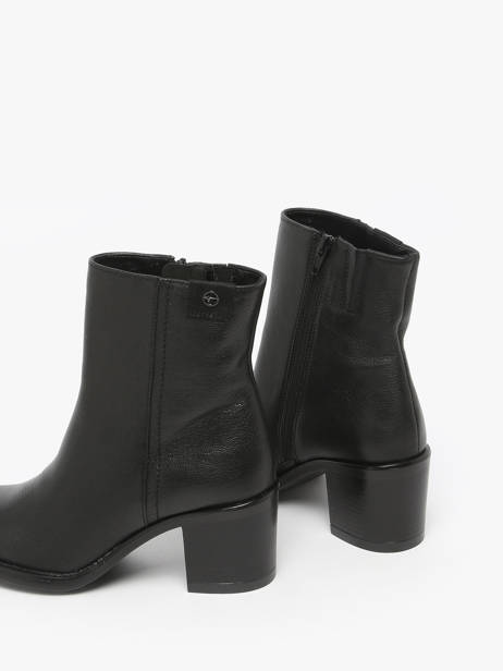 Enkellaarsjes Met Hak Uit Leder Tamaris Zwart accessoires 45 ander zicht 2