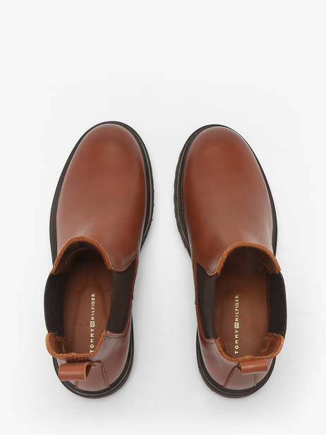 Chelsea Boots Uit Leder Tommy hilfiger Bruin accessoires 8766BDS ander zicht 3