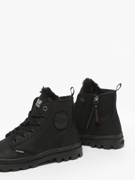 Enkellaarsjes Pampa Hi Zip Wl Uit Leder Palladium Zwart women 95982010 ander zicht 2