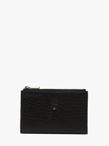 Portefeuille Leder Mila louise Zwart vintage 3576E