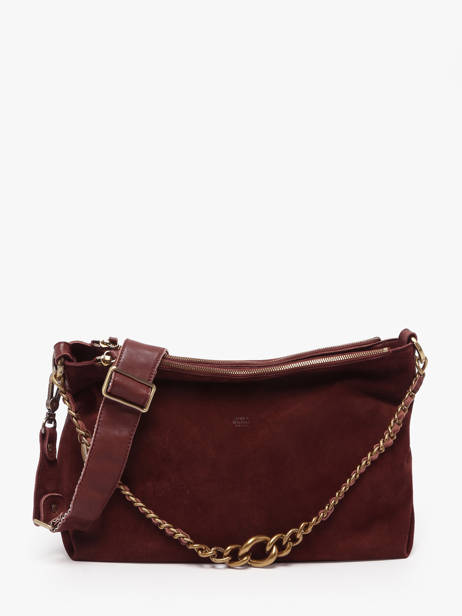 Cross Body Tas Vintage Leder Mila louise Beige vintage 3822VC