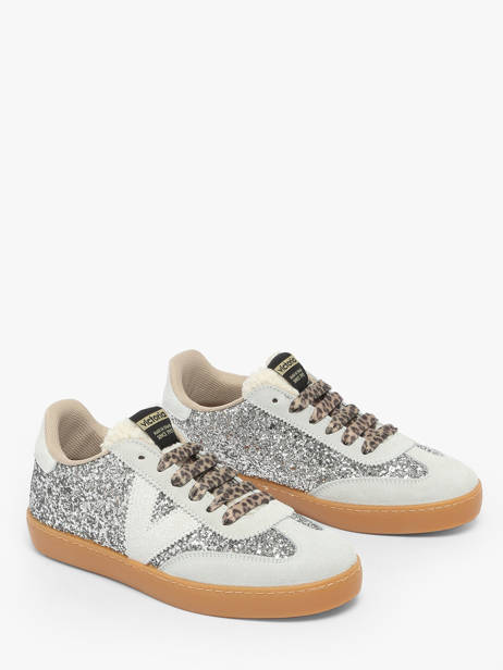 Sneakers Berlin Uit Leder Victoria Zilver women 1126223 ander zicht 2