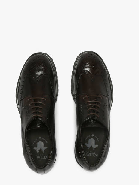 Derby Veterschoenen Uit Leder Kost Bruin men D ander zicht 3
