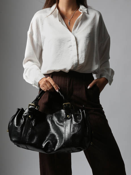 Schoudertas Premium Leder Gerard darel Zwart premium DCS01417 ander zicht 1