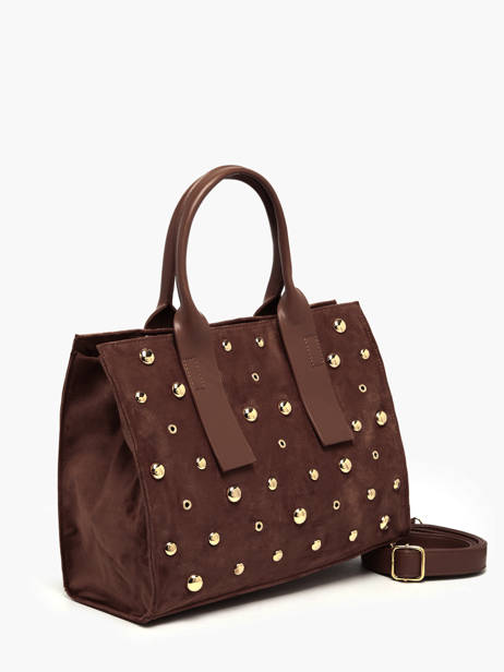 Handtas A4 Formaat Stud David jones Bruin stud CM7868 ander zicht 1
