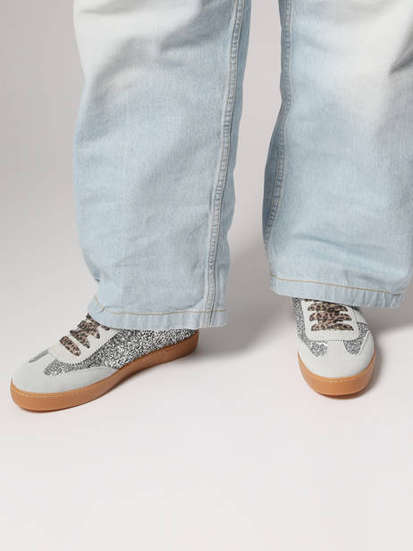 Sneakers Berlin Uit Leder Victoria Zilver women 1126223 ander zicht 1