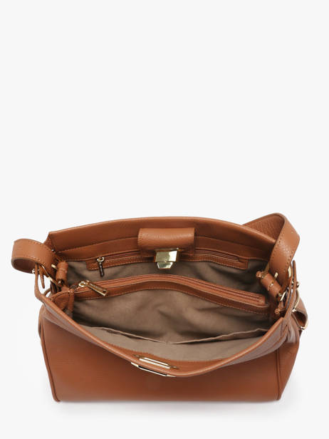 Schoudertas Mademoiselle Romy Leder Lancaster Bruin mademoiselle romy 106 ander zicht 3