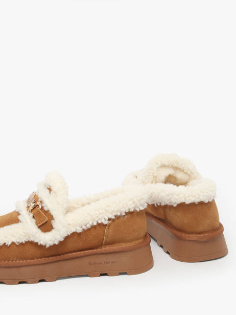 Mocassins Uit Leder Nathan baume Bruin women 252N8503 ander zicht 2