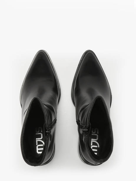 Enkellaarsjes Met Hak Uit Leder Mjus Zwart women L39202 ander zicht 3