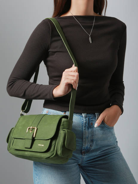 Cross Body Tas Joy Leder Nat et nin Groen vintage JOY ander zicht 1