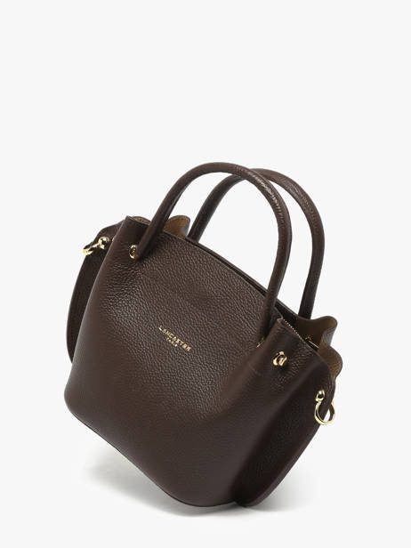 Handtas Foulonné Double Leder Lancaster Bruin foulonne double 18 ander zicht 2