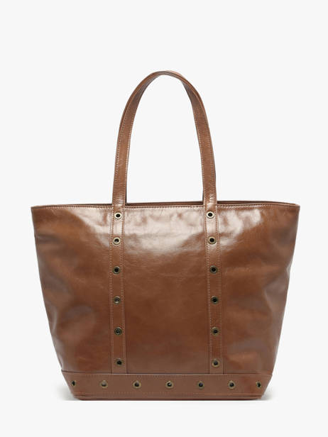 Schoudertas Le Cabas M In Gekreukeld Leder Vanessa bruno Bruin cabas cuir 82V40378 ander zicht 4