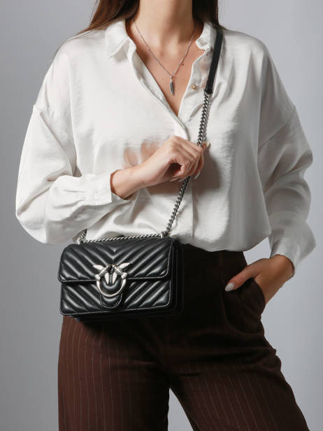 Cross Body Tas Love Bag Quilt Leder Pinko Zwart love bag quilt A0GK ander zicht 1