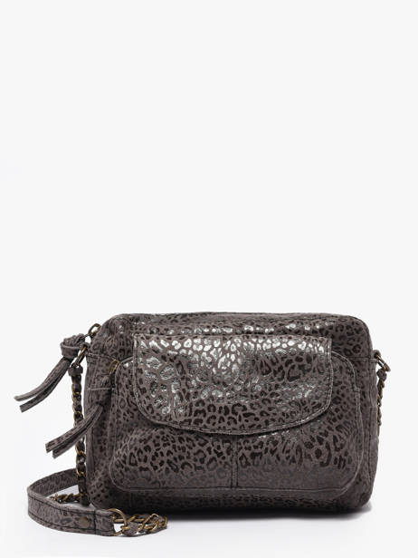 Cross Body Tas Naina Leder Pieces Grijs naina 17063358