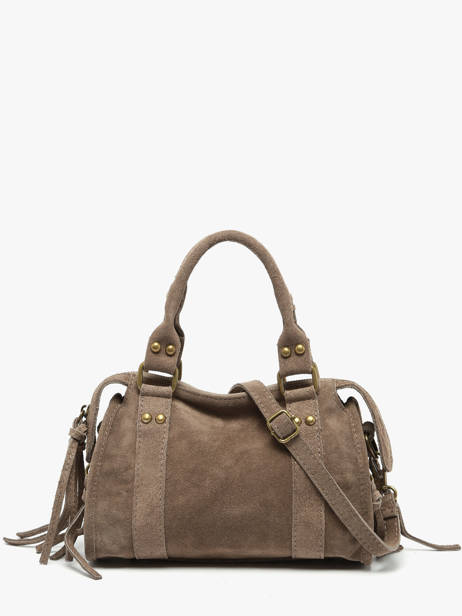 Cross Body Tas Velvet Leder Milano Bruin velvet VE24093 ander zicht 3