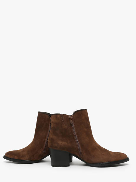 Enkellaarsjes Met Hak Uit Leder Gabor Bruin women 41 ander zicht 2