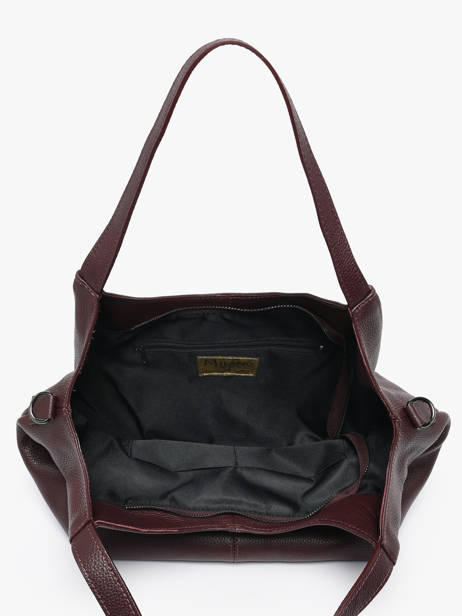 Schoudertas Caviar Leder Milano Rood caviar CA25061 ander zicht 3