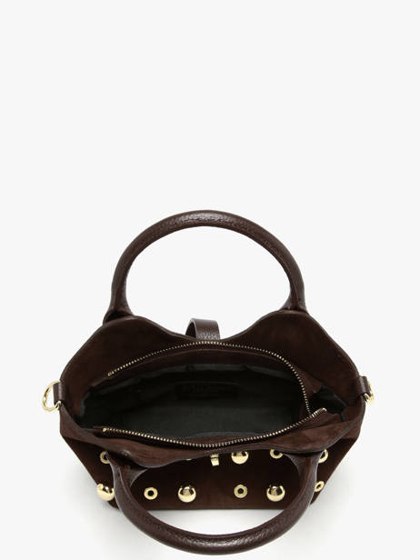 Handtas Velvet Studs Milano Bruin velvet studs VS25091 ander zicht 2