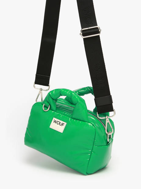 Cross Body Tas Glossy Gerecycleerd Polyester Wouf Groen glossy BB250027 ander zicht 1